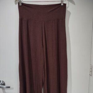 Women's Vintage Lemon Tart Pull on Wide Leg Capri Pant Chocolate Small